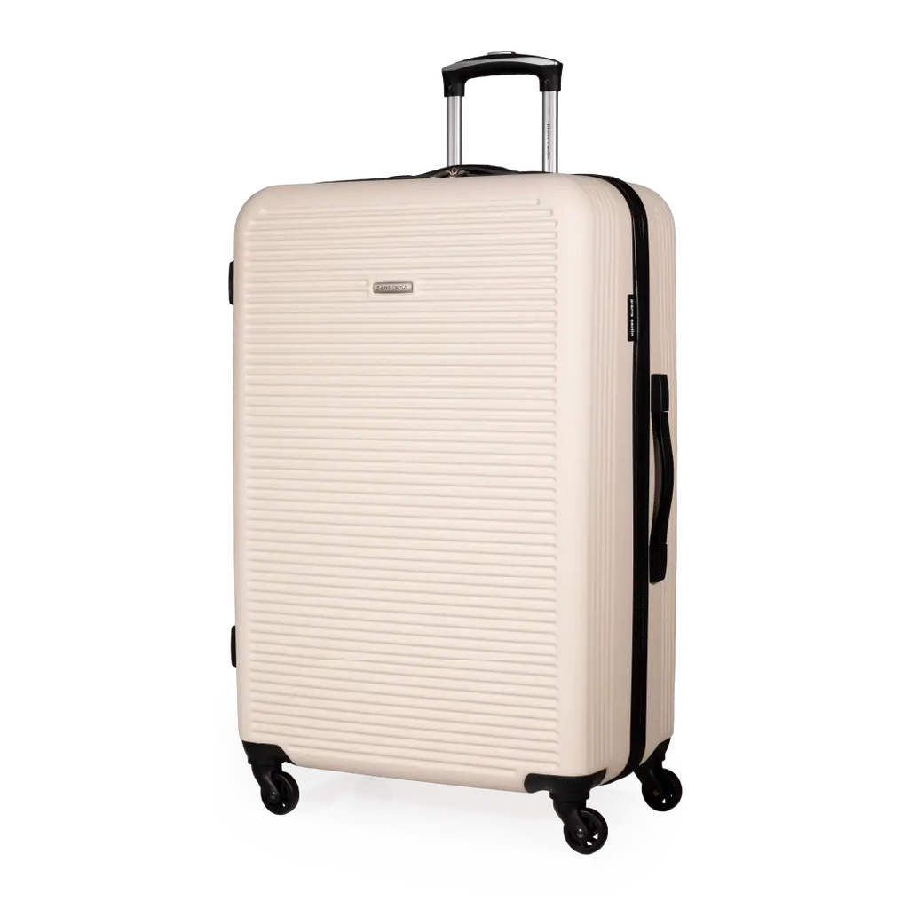Gino Ferrari Harley 76.5cm Cream Large Check-In Suitcase