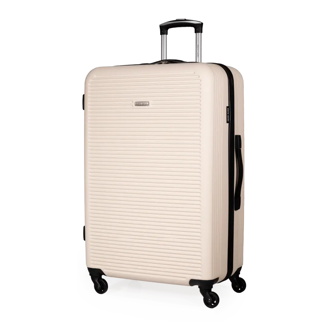 Gino Ferrari Harley 76.5cm Cream Large Check-In Suitcase
