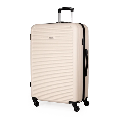 Gino Ferrari Harley 76.5cm Cream Large Check-In Suitcase