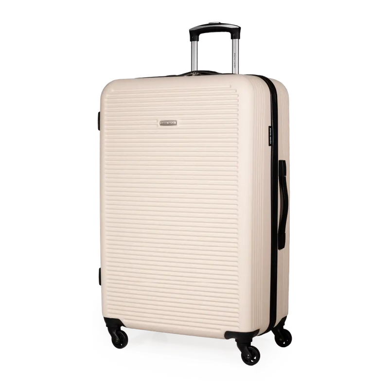 Gino Ferrari Harley 76.5cm Cream Large Check-In Suitcase