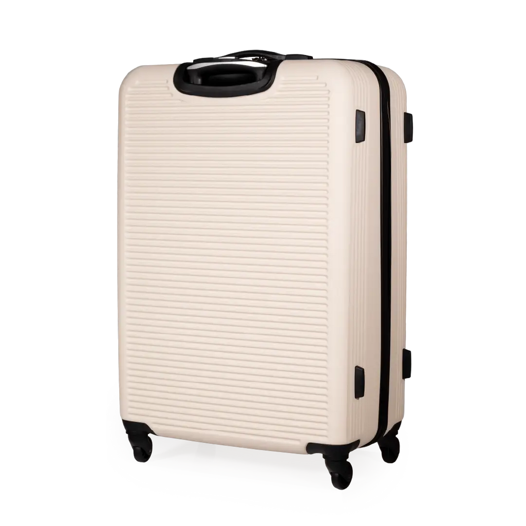 Gino Ferrari Harley 76.5cm Cream Large Check-In Suitcase