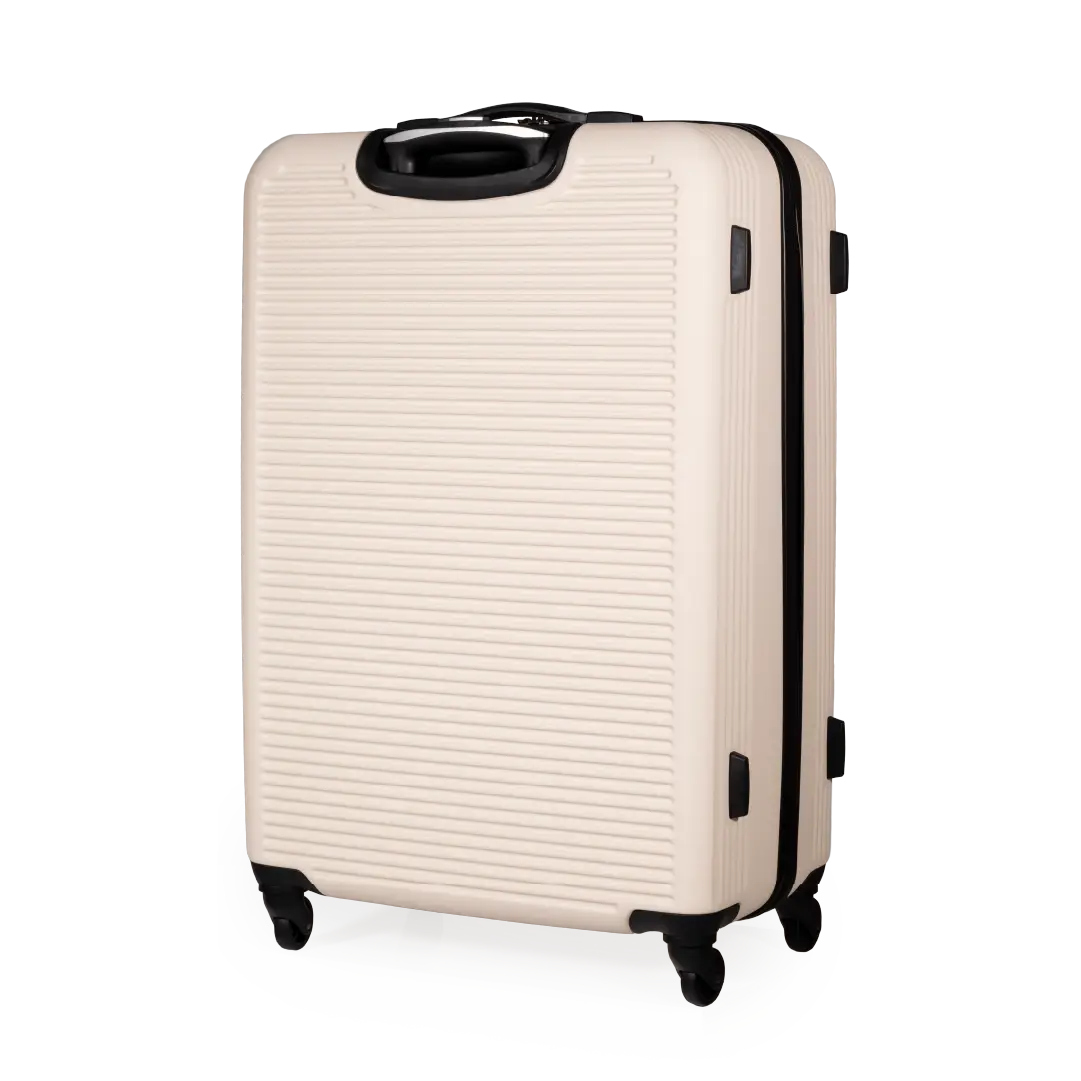 Gino Ferrari Harley 76.5cm Cream Large Check-In Suitcase