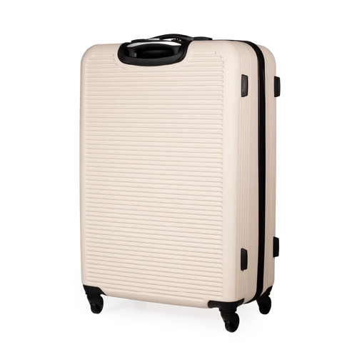 Gino Ferrari Harley 76.5cm Cream Large Check-In Suitcase