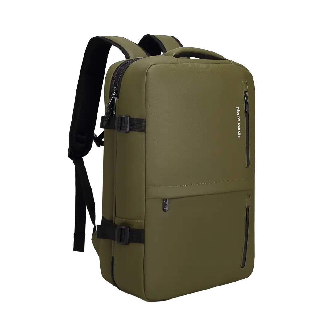 Pierre Cardin Calais 45cm Laptop Backpack in khaki