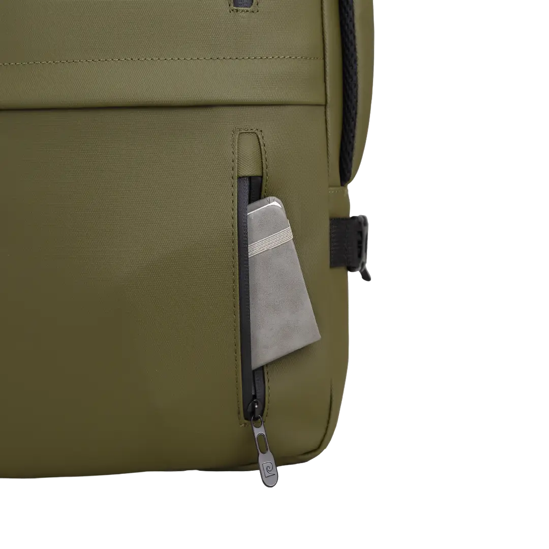 Pierre Cardin Calais 45cm Laptop Backpack in khaki