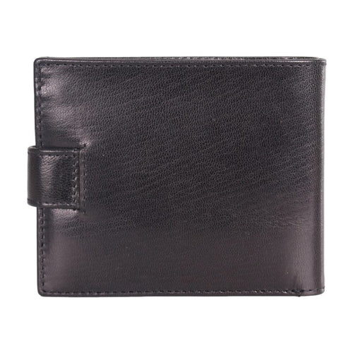 Pierre Cardin Bar Fleur Black Leather Bifold Tab Wallet