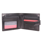 Pierre Cardin Bar Fleur Black Leather Bifold Tab Wallet