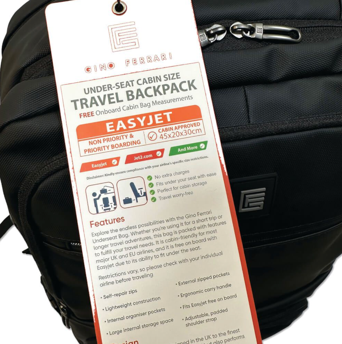 Gino Ferrari Airline+ Approved Backpack