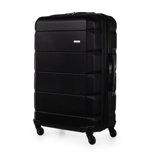 Black suitcase on a white background