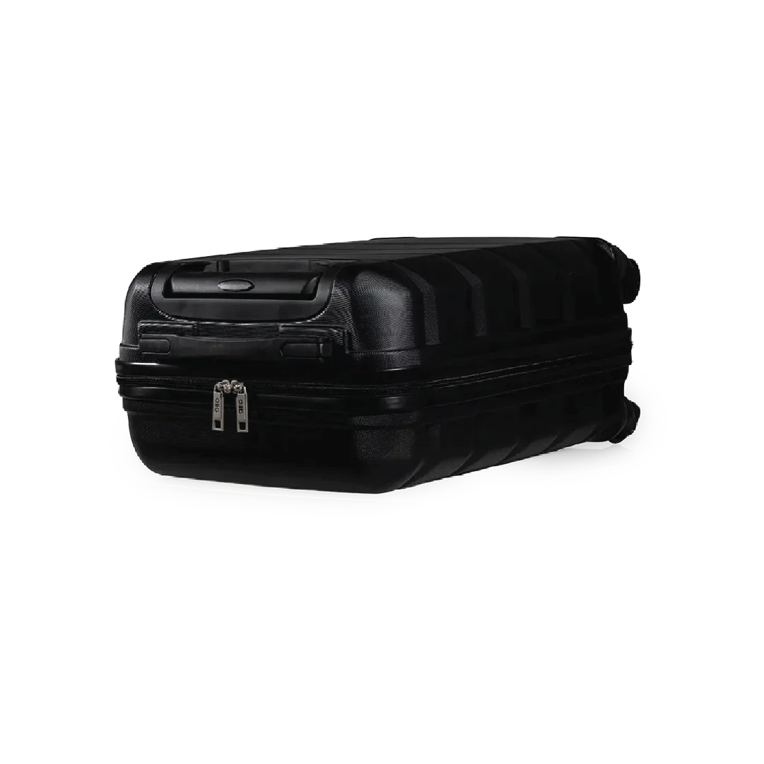Black suitcase on a white background