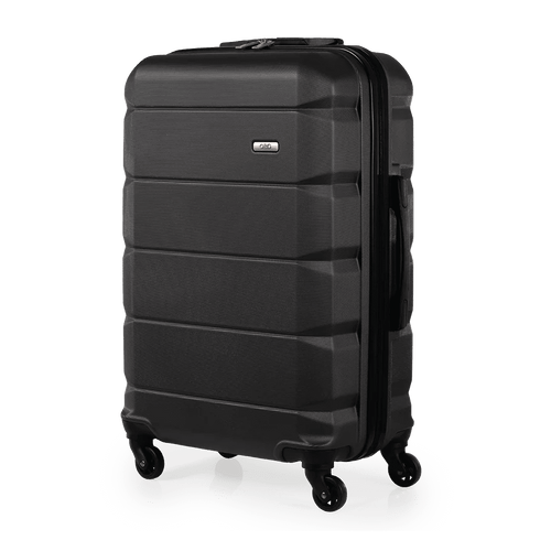 Exodus 66cm Black Medium Suitcase - Bags For All