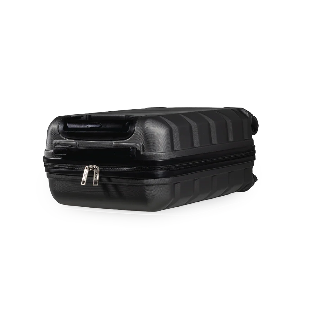 Black suitcase on a white background