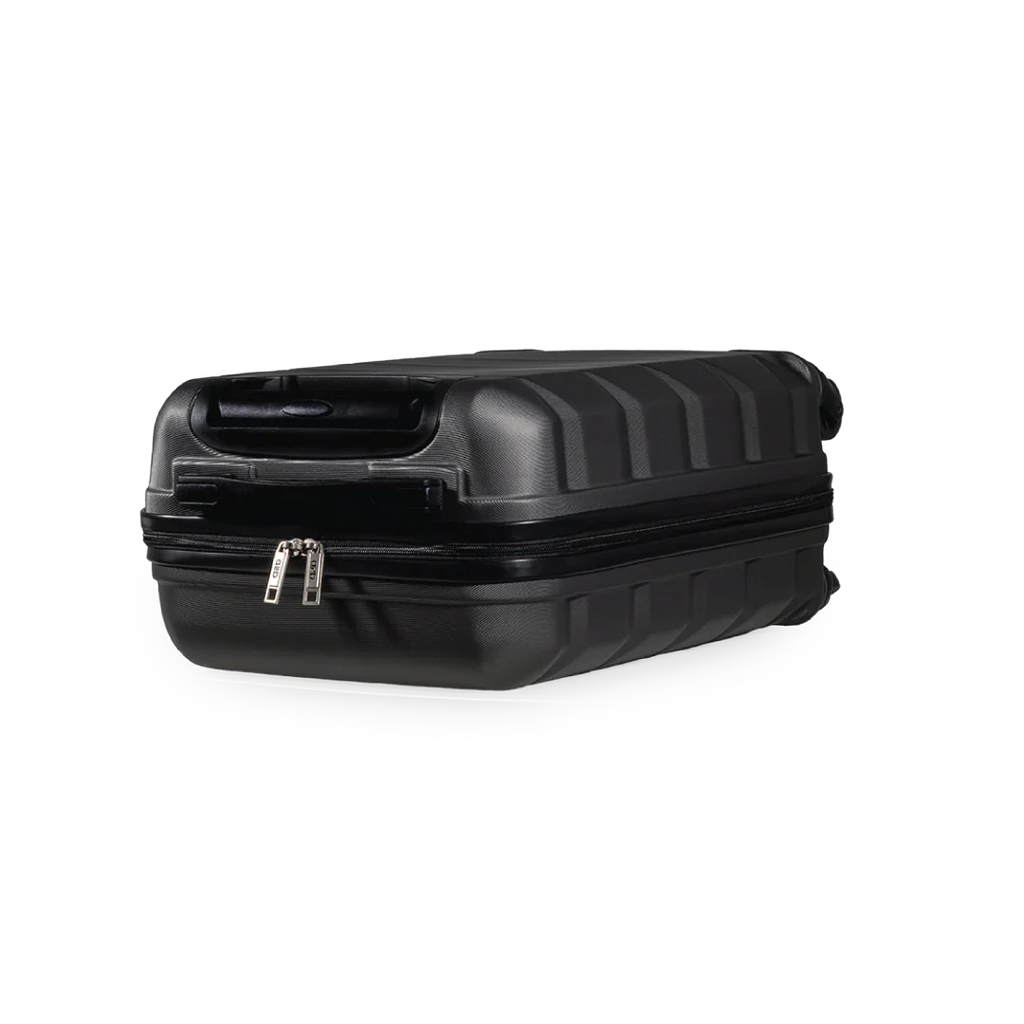 Black suitcase on a white background