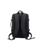 Black backpack on a white background