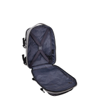 Open backpack on a white background