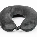 Gray travel neck pillow on a white background