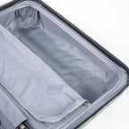 Open suitcase with gray interior