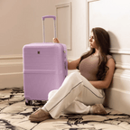 Monaco 66.5cm Pink Medium Suitcase - Bags For All