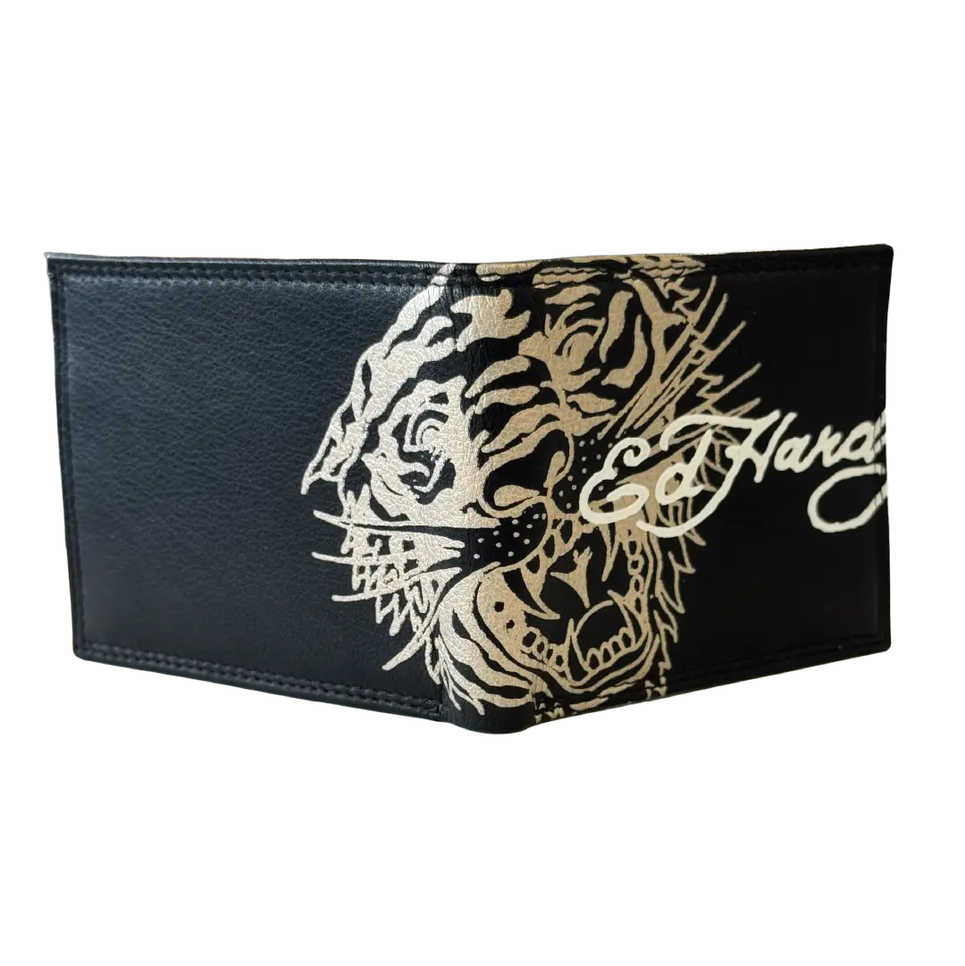 Ed Hardy Iconic Gold Tiger Coin Wallet