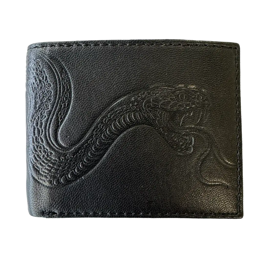 Ed Hardy Embossed Snake Flip Wallet