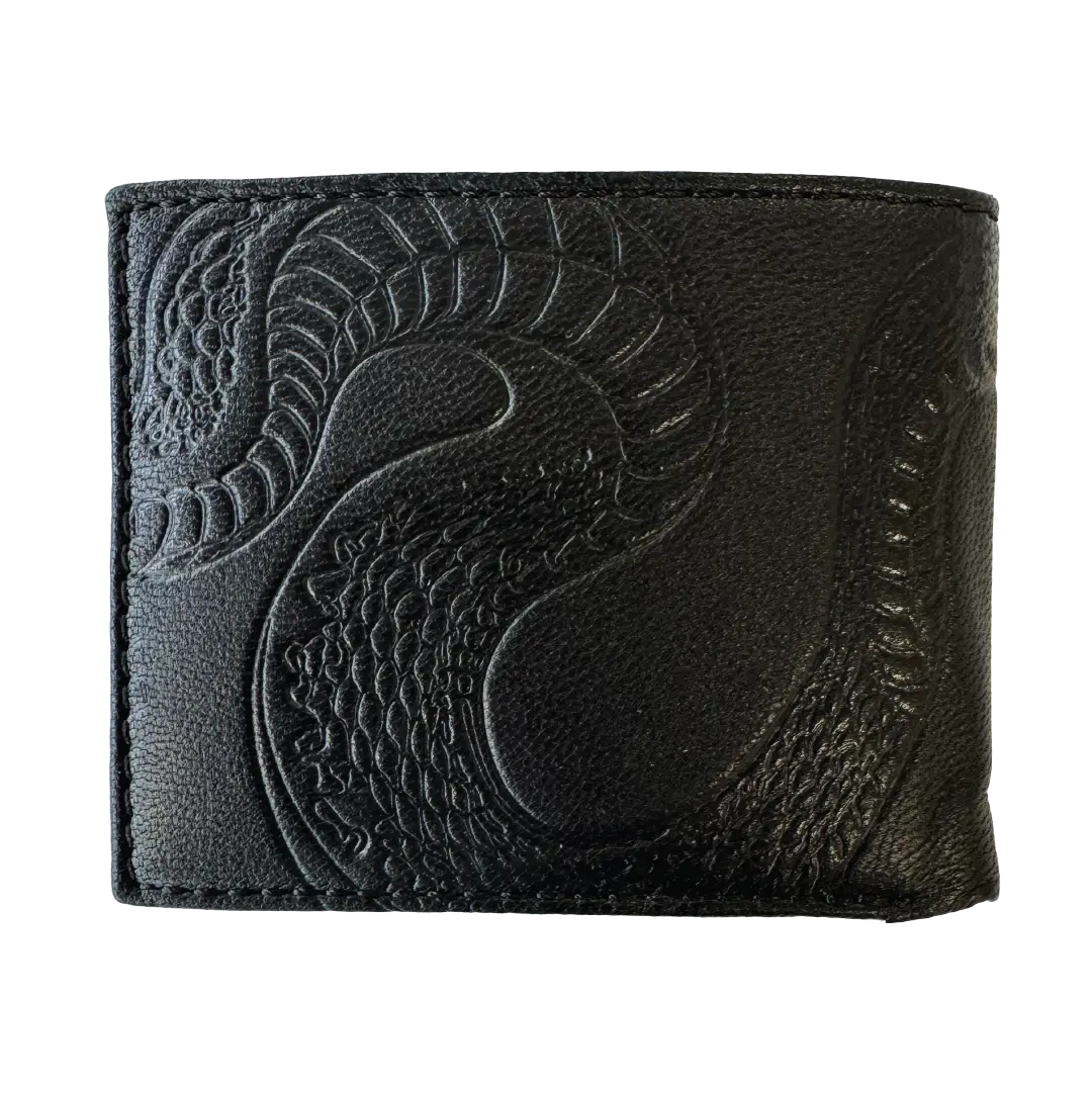 Ed Hardy Embossed Snake Flip Wallet