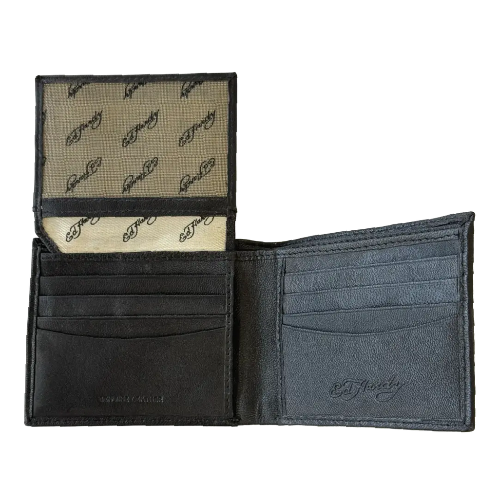 Ed Hardy Embossed Snake Flip Wallet