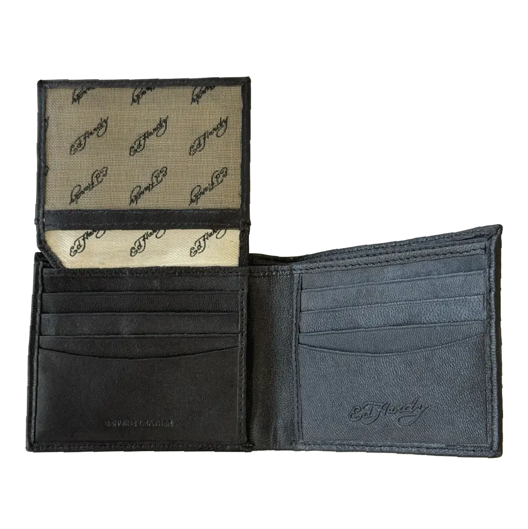 Ed Hardy Embossed Snake Flip Wallet