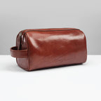 Tan Leather Wash Bag - Bags For All