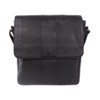 Gino Ferrari Thatcham Leather Messenger Bag in black