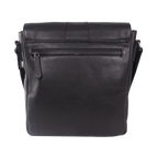 Gino Ferrari Thatcham Leather Messenger Bag in black