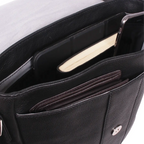 Gino Ferrari Thatcham Leather Messenger Bag in black