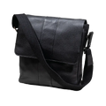 Gino Ferrari Thatcham Leather Messenger Bag in black
