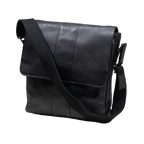 Gino Ferrari Thatcham Leather Messenger Bag in black