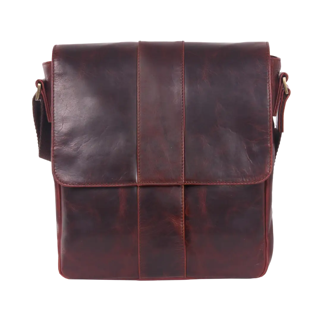 Gino Ferrari Thatcham Leather Messenger Bag in tan