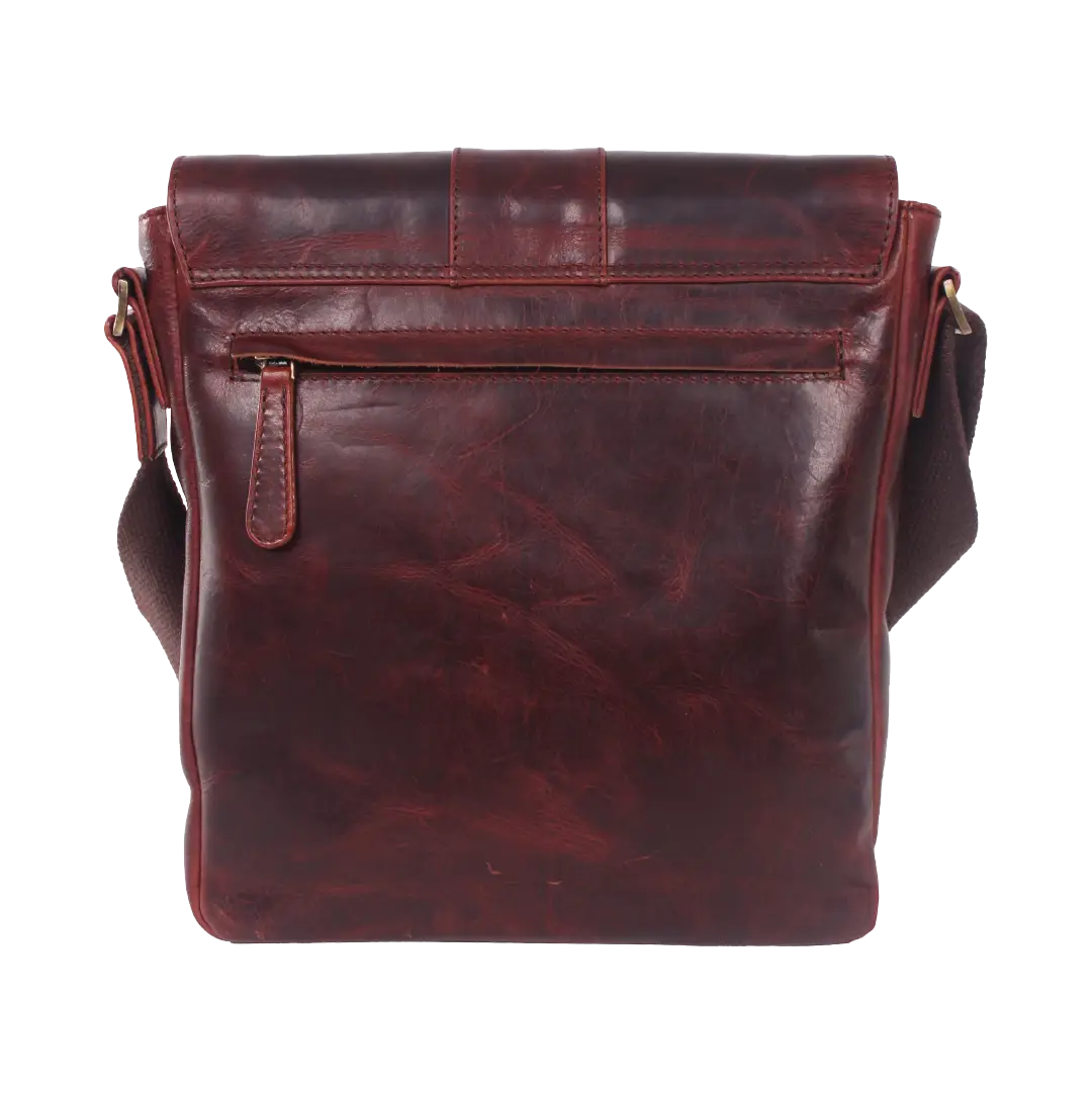 Gino Ferrari Thatcham Leather Messenger Bag in tan