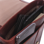 Gino Ferrari Thatcham Leather Messenger Bag in tan