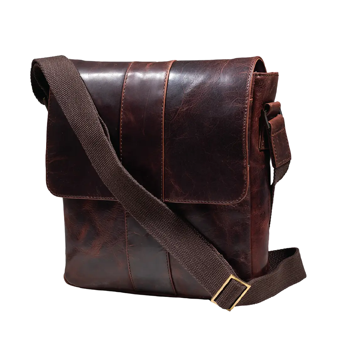 Gino Ferrari Thatcham Leather Messenger Bag in tan