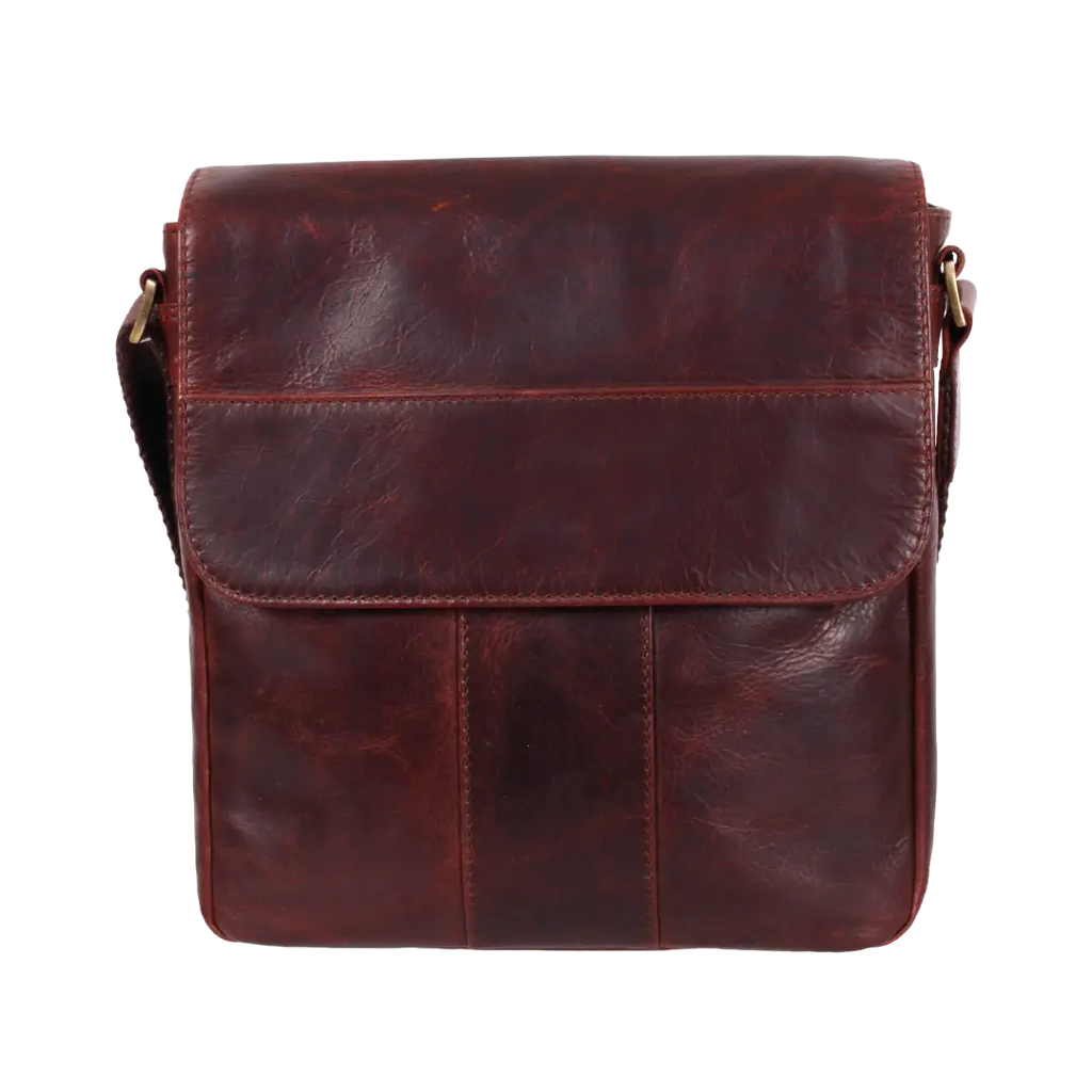 Gino Ferrari Marlow Leather Messenger Bag in tan