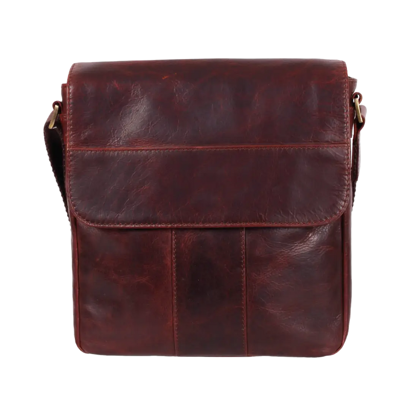 Gino Ferrari Marlow Leather Messenger Bag in tan