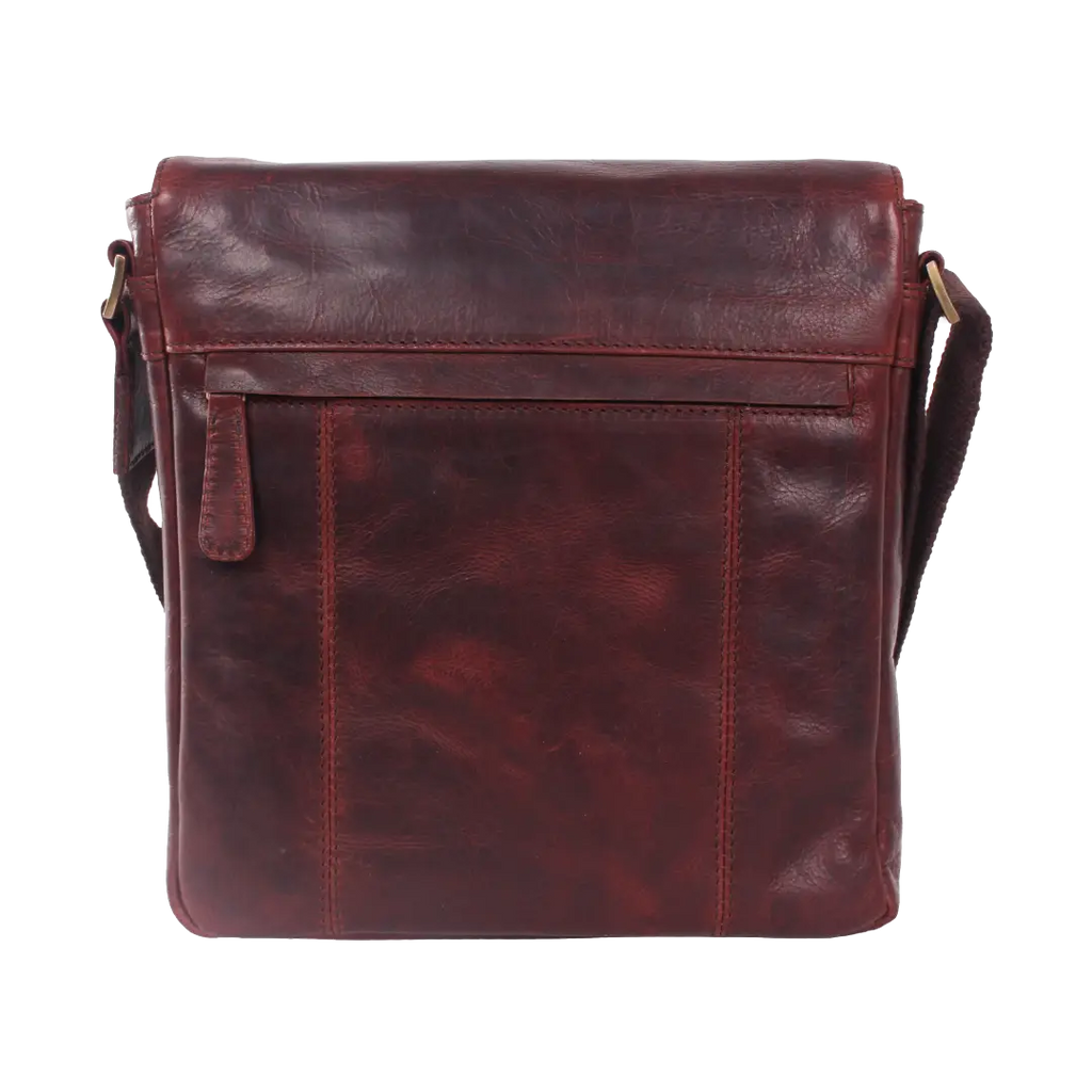 Gino Ferrari Marlow Leather Messenger Bag in tan