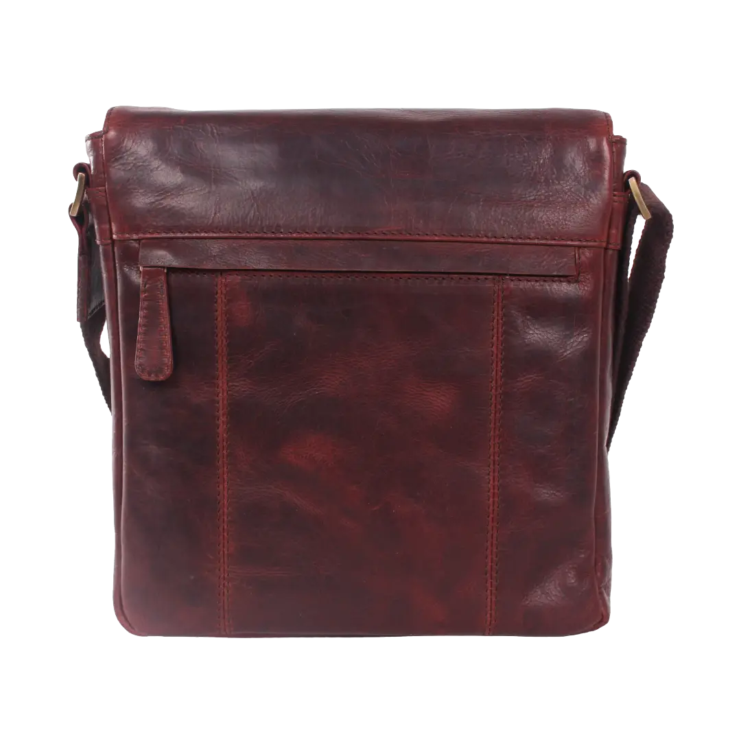 Gino Ferrari Marlow Leather Messenger Bag in tan