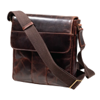 Gino Ferrari Marlow Leather Messenger Bag in tan