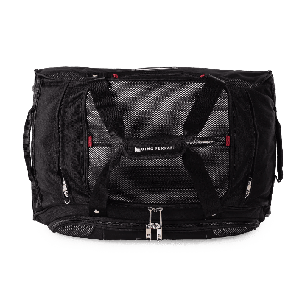 Black bag with logo on a white background