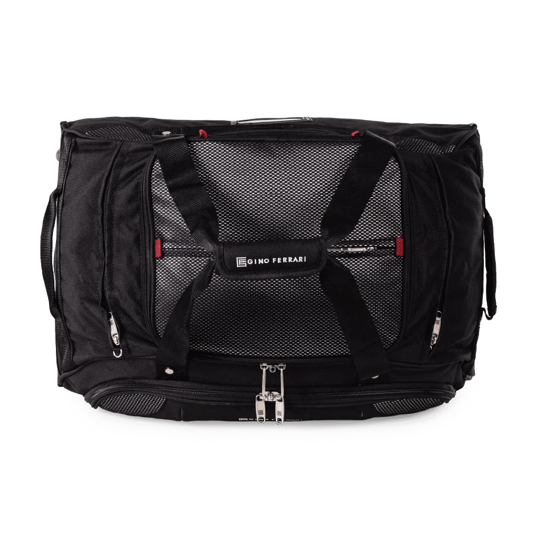 Black bag with logo on a white background