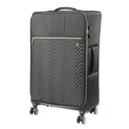 Biella 79cm Black Large Suitcase - Bags For All