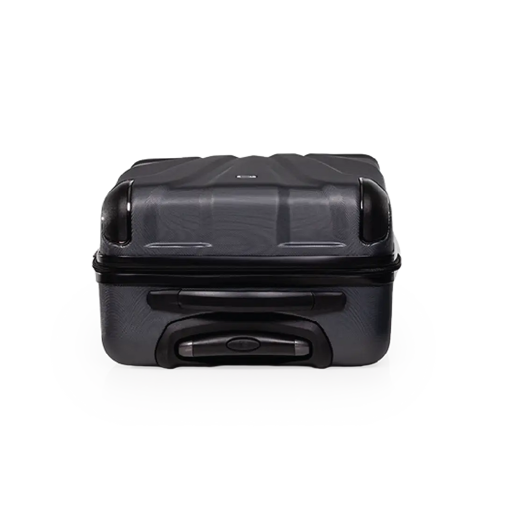 Black suitcase on a white background