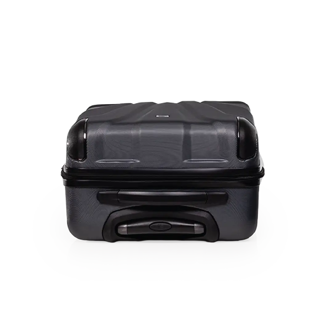 Black suitcase on a white background
