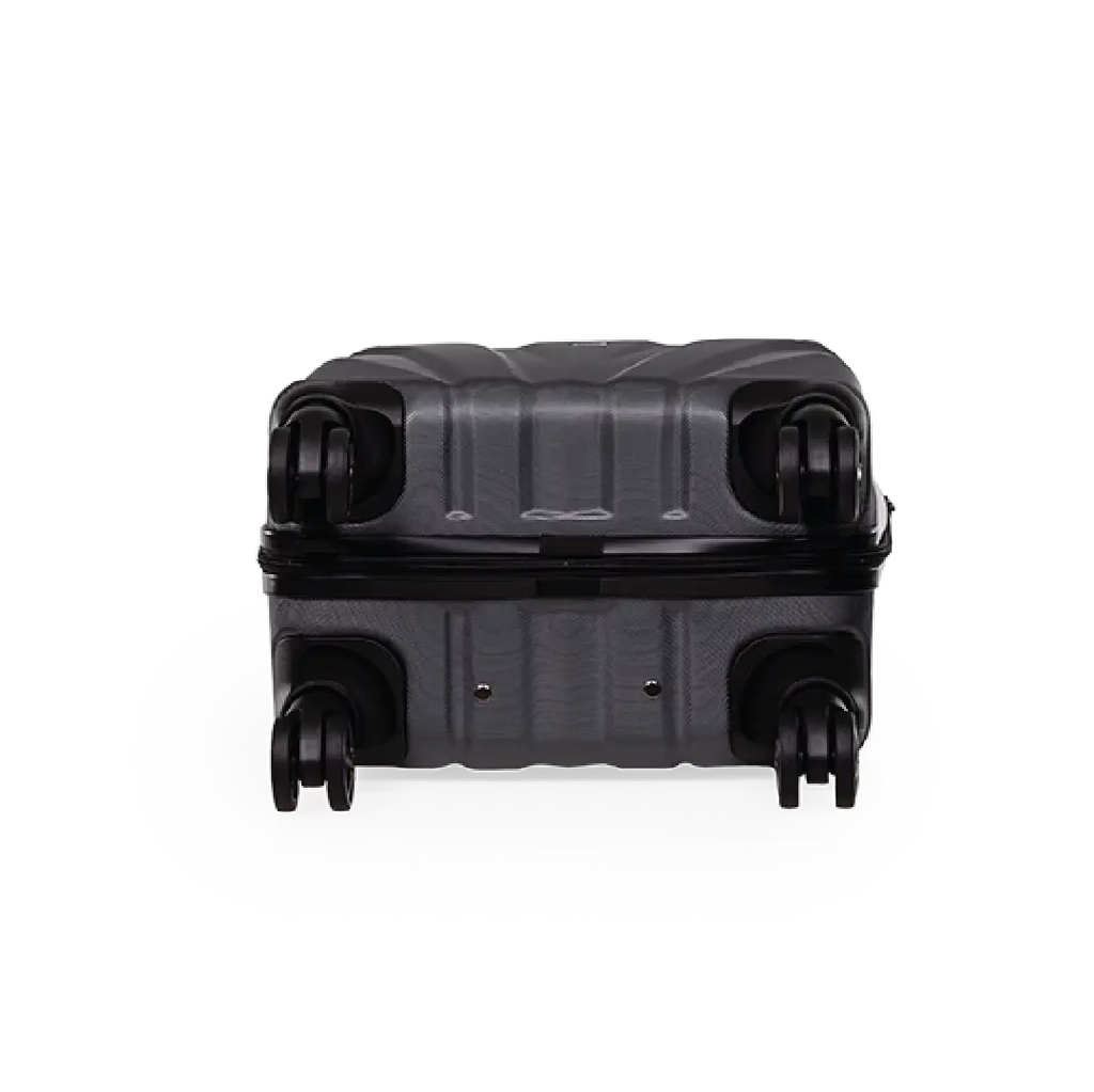 Black suitcase on a white background