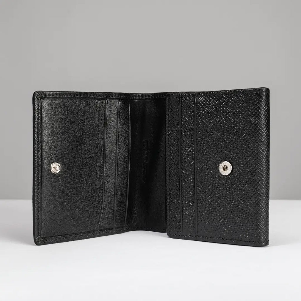Ombra Black Leather Coin Wallet