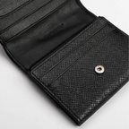 Ombra Black Leather Coin Wallet